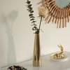 Uniquewise 8 Inch Contemporary Ceramic Cone Shape Table Vase Modern Shiny Looking Flower Holder, Gold QI004359.GD